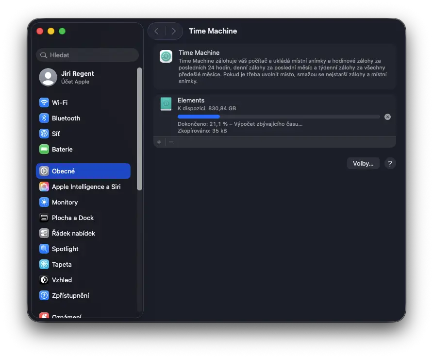 zálohovací utilita time machine