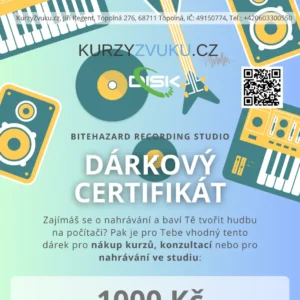 Dárkový certifikát modrý