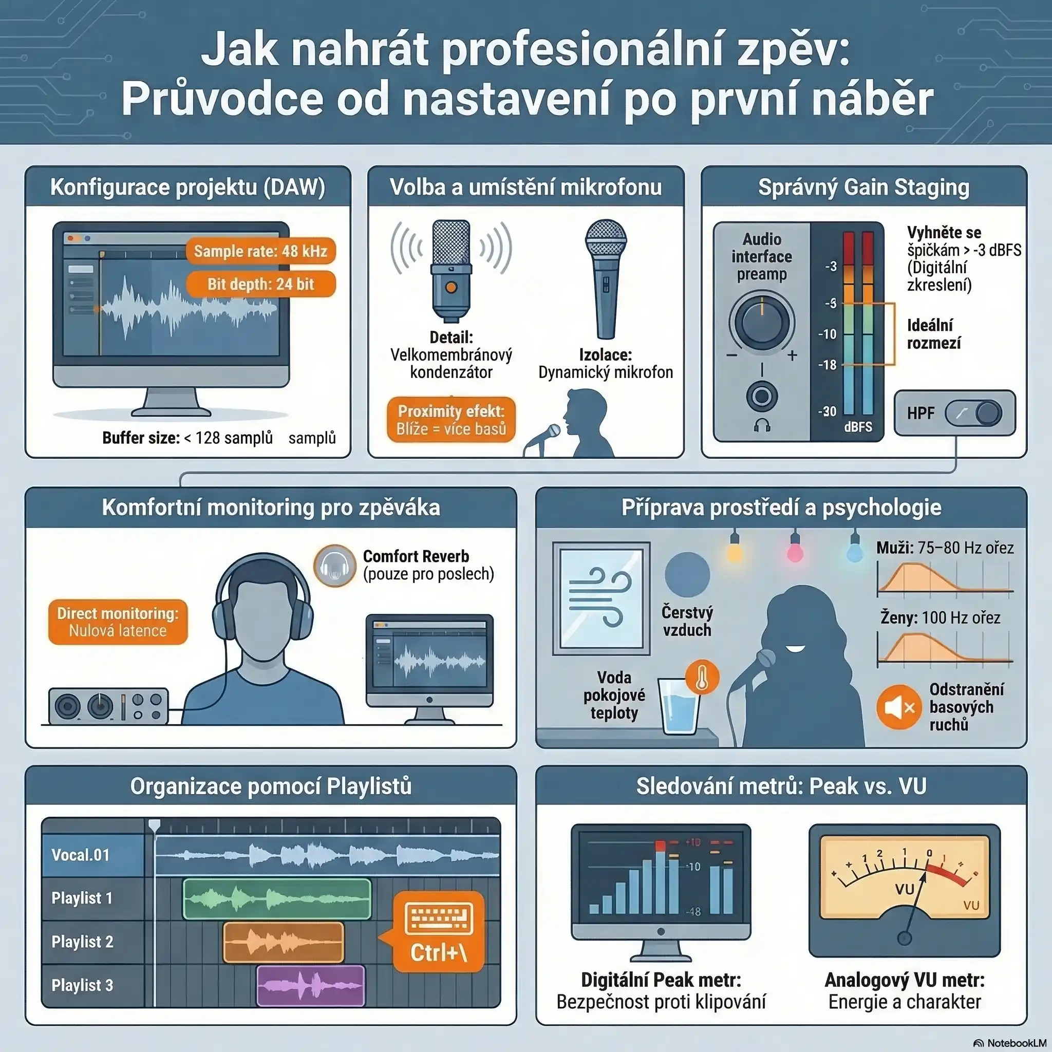 Tipy pro dokonalé nahrávky vokálů